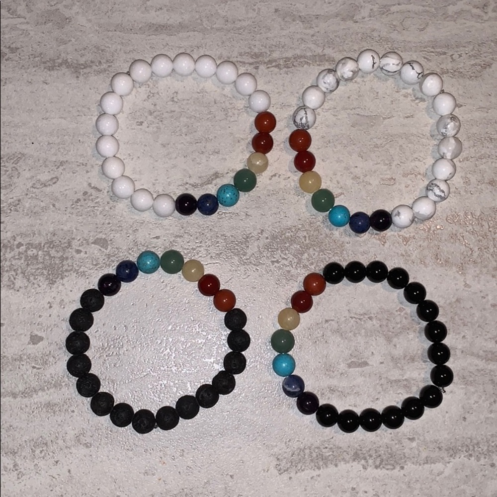 White Jade Chakra Bracelet